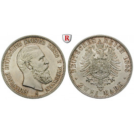 Deutsches Kaiserreich, Preussen, Friedrich III., 2 Mark 1888, A, vz, J. 98