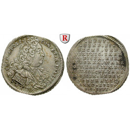 Lippe, Grafschaft, Friedrich Adolf, Vierteltaler-Klippe 1713, ss-vz