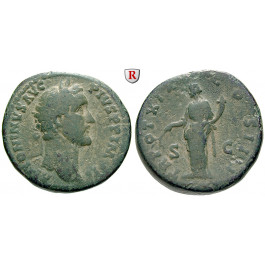 Römische Kaiserzeit, Antoninus Pius, Sesterz 155-156, ss
