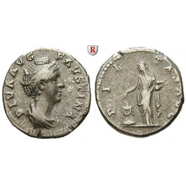 Römische Kaiserzeit, Faustina I., Frau des Antoninus Pius, Denar nach 141, ss+