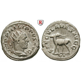 Römische Kaiserzeit, Philippus I., Antoninian, vz/ss-vz