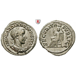 Römische Kaiserzeit, Gordianus III., Denar 241, vz-st