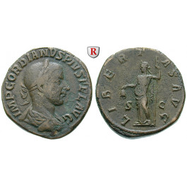 Römische Kaiserzeit, Gordianus III., Sesterz 241-244, ss