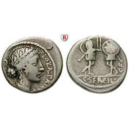 Römische Republik, C. Servilius, Denar 57 v.Chr., ss