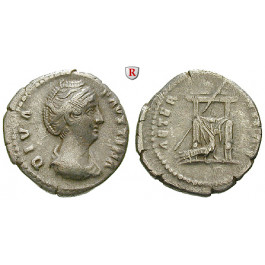 Römische Kaiserzeit, Faustina I., Frau des Antoninus Pius, Denar nach 141, ss
