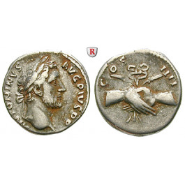 Römische Kaiserzeit, Antoninus Pius, Denar 145-161, ss