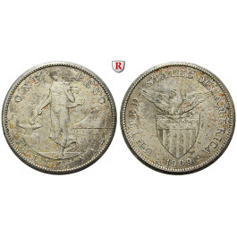 Philippinen, Amerikanische Besitzung, Peso 1909, 15,92 g fein, vz