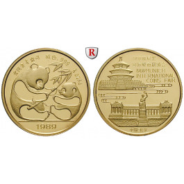 China, Volksrepublik, 1/2 Unze 1989, 15,55 g fein, PP