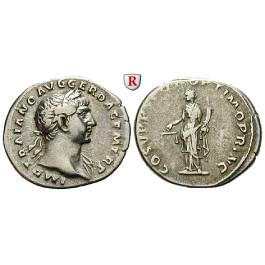Römische Kaiserzeit, Traianus, Denar 108-109, ss