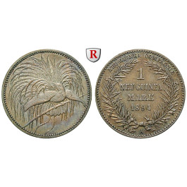 Nebengebiete, Deutsch-Neuguinea, 1 Neu-Guinea Mark 1894, Paradiesvogel, A, vz, J. 705