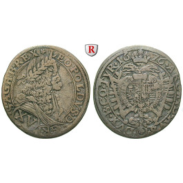 Römisch Deutsches Reich, Leopold I., 15 Kreuzer 1676, ss