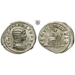Römische Kaiserzeit, Julia Domna, Frau des Septimius Severus, Denar 211-217, vz-st/ss-vz