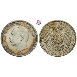 Deutsches Kaiserreich, Baden, Friedrich II., 2 Mark 1911, G, ss/ss-vz, J. 38