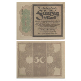 1. Weltkrieg 1914-1918, 50 Mark 20.10.1918, I-, Rb. 56e