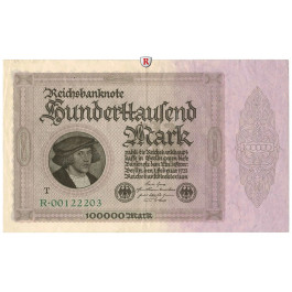 Inflation 1919-1924, 100000 Mark 01.02.1923, II, Rb. 82c