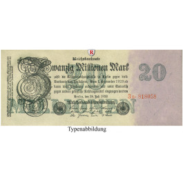 Inflation 1919-1924, 20 Mio Mark 25.07.1923, III, Rb. 96c