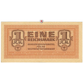 Besatzungsausgaben des 2. Weltkrieges 1939-1945, Behelfzahlmittel der Wehrmacht, 1 Reichsmark o.D., III, Rb. 505