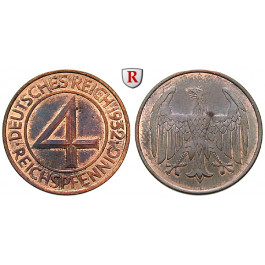 Weimarer Republik, 4 Reichspfennig 1932, A, f.st, J. 315
