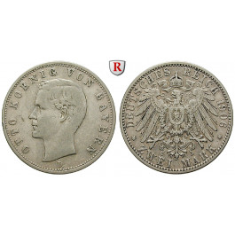 Deutsches Kaiserreich, Bayern, Otto, 2 Mark 1906, D, ss, J. 45