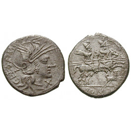 Römische Republik, C. Antestius, Denar, ss