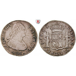 Chile, Carlos IV., 4 Reales 1806, ss