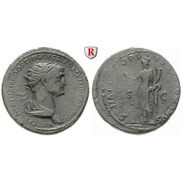 Römische Kaiserzeit, Traianus, Dupondius 114-117, ss