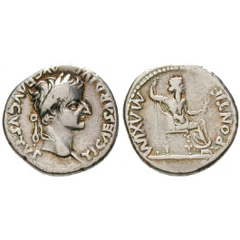 Römische Kaiserzeit, Tiberius, Denar, ss