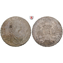 Römisch Deutsches Reich, Maria Theresia, 1/2 Taler 1765, vz/f.st