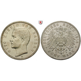 Deutsches Kaiserreich, Bayern, Otto, 5 Mark 1913, D, f.vz, J. 46