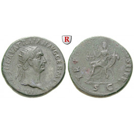 Römische Kaiserzeit, Traianus, Dupondius 98-99, ss/f.ss