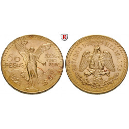 Mexiko, Vereinigte Staaten, 50 Pesos 1921-1947, 37,5 g fein, vz