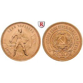 Russland, UdSSR, 10 Rubel 1975-1982, 7,74 g fein, vz-st