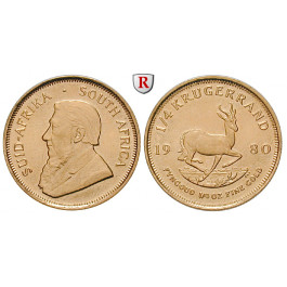 Südafrika, Republik, 1/4 Krügerrand seit 1980, 7,78 g fein, bfr.