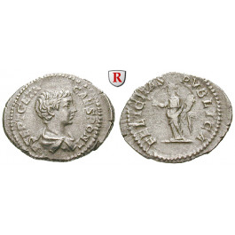 Römische Kaiserzeit, Geta, Caesar, Denar 200-202 n.Chr., ss