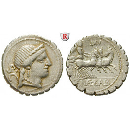 Römische Republik, C.Naevius Balbus, Denar, serratus 79 v.Chr., ss+