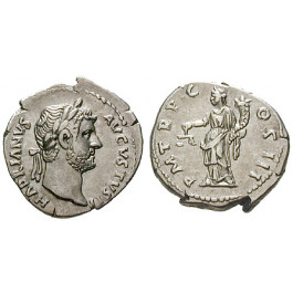 Römische Kaiserzeit, Hadrianus, Denar 119-122, ss-vz