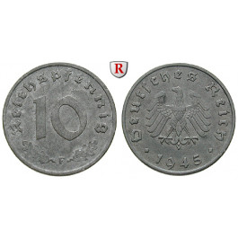 Alliierte Besatzung, 10 Reichspfennig 1945, F, f.st, J. 375