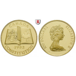 Kanada, Elizabeth II., 100 Dollars 1982, 15,55 g fein, PP
