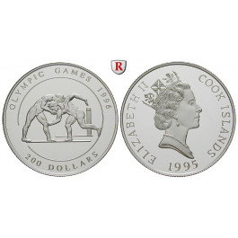 Cook Inseln, Elizabeth II., 200 Dollars 1995, 15,54 g fein, PP