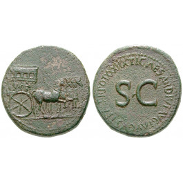 Römische Kaiserzeit, Tiberius, Sesterz 36-37, ss+