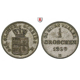 Oldenburg, Nicolaus Friedrich Peter, 1/2 Silbergroschen 1869, vz