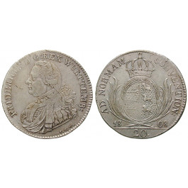 Württemberg, Herzogtum Württemberg (Kgr. ab 1806), Friedrich I., König, 20 Kreuzer 1809, ss-vz
