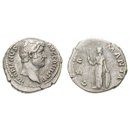 Römische Kaiserzeit, Hadrianus, Denar 134-138, f.vz/ss