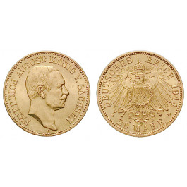 Deutsches Kaiserreich, Sachsen, Friedrich August III., 20 Mark 1914, E, f.st, J. 268