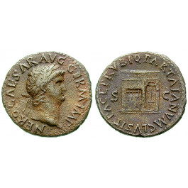 Römische Kaiserzeit, Nero, As 65, ss