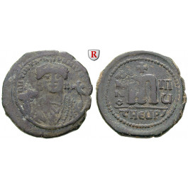Byzanz, Mauricius Tiberius, Follis Jahr 8, ss