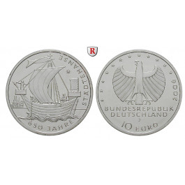 Bundesrepublik Deutschland, 10 Euro 2006, 650 Jahre Hanse, J, PP, J. 523