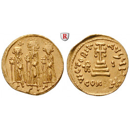 Byzanz, Heraclius, Heraclius Constantinus und Heraclonas, Solidus 636-637, ss-vz