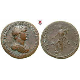 Römische Kaiserzeit, Traianus, Sesterz 103-111, ss