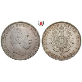 Deutsches Kaiserreich, Preussen, Wilhelm I., 2 Mark 1880, A, st, J. 96